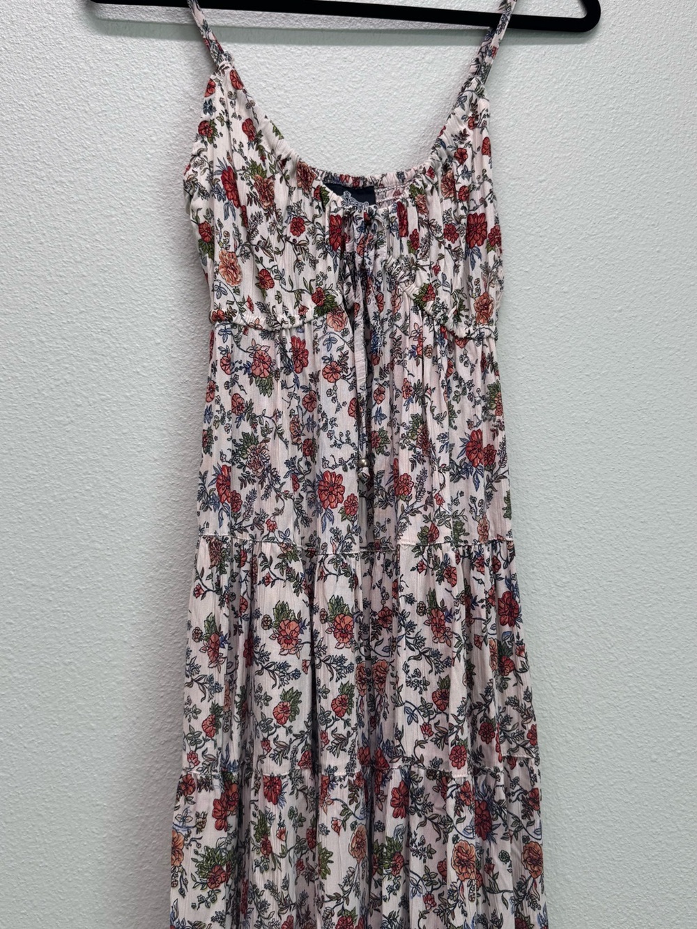 NWT Angie Cream Floral Mini Dress with Rust and Green Print, Various Sizes